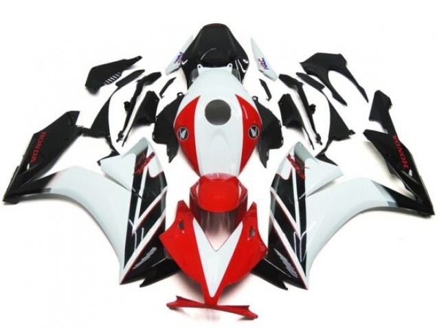 12-16 Noir & Rouge / Blanc Brillant CBR1000RR Carénage Moto 12-16 Noir & Rouge / Blanc Brillant CBR1000RR Carénage Moto