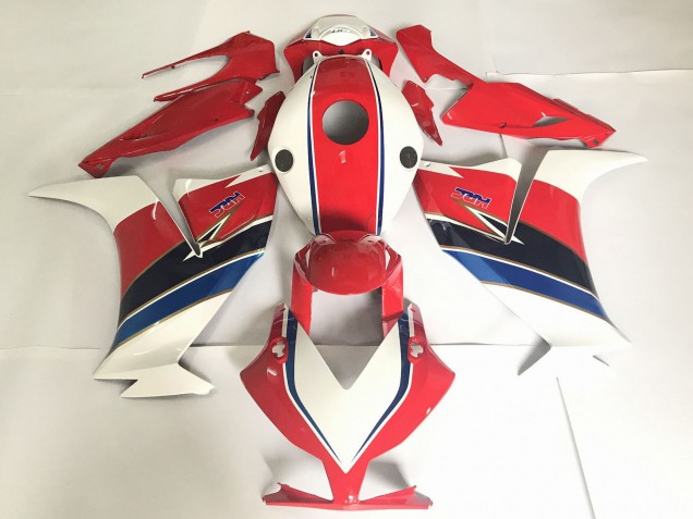 12-16 Rouge Avec Blanc / Bleu CBR1000RR Carénage Moto 12-16 Rouge Avec Blanc / Bleu CBR1000RR Carénage Moto