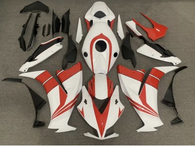 12-16 Rouge Brillant & Blanc CBR1000RR Carénage Moto