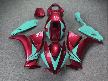 12-16 Rouge Brillant & Bleu Sarcelle CBR1000RR Carénage Moto