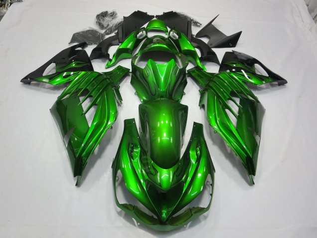 12-21 Vert Noir ZX14R Carénage Moto 12-21 Vert Noir ZX14R Carénage Moto