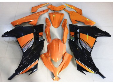 13-18 Lever Du Soleil Orange & Noir Ninja 300 Carénage Moto
