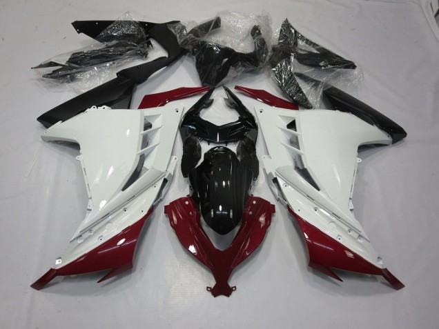 13-18 Marron & Blanc Ninja 300 Carénage Moto 13-18 Marron & Blanc Ninja 300 Carénage Moto