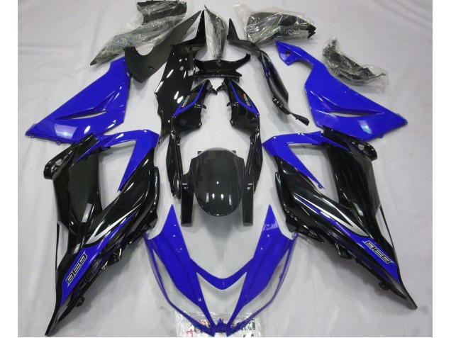 13-18 Noir & Bleu ZX6R Carénage Moto 13-18 Noir & Bleu ZX6R Carénage Moto