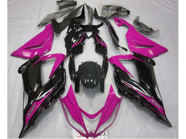 13-18 Noir & Rose ZX6R Carénage Moto 13-18 Noir & Rose ZX6R Carénage Moto