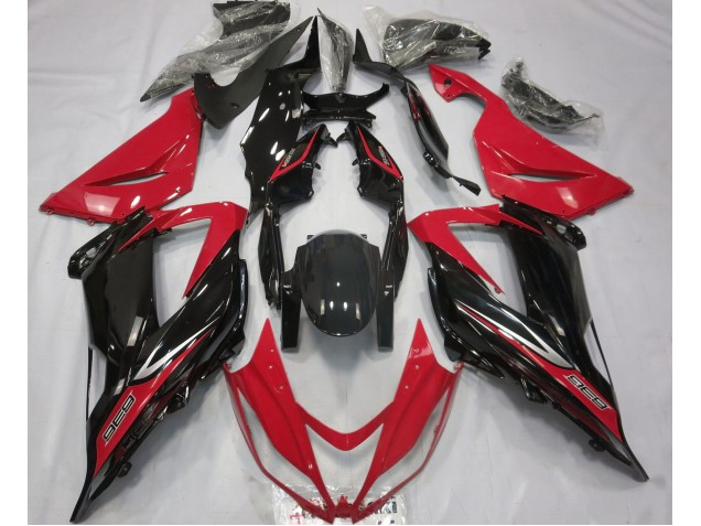 13-18 Noir & Rouge ZX6R Carénage Moto 13-18 Noir & Rouge ZX6R Carénage Moto