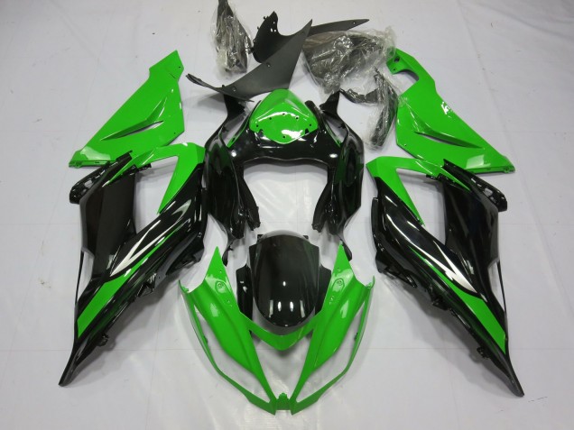 13-18 Noir & Vert ZX6R Carénage Moto 13-18 Noir & Vert ZX6R Carénage Moto