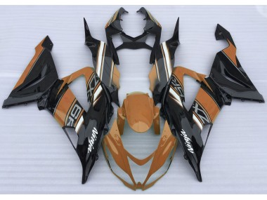 13-18 Orange Brillant & Noir ZX6R Carénage Moto
