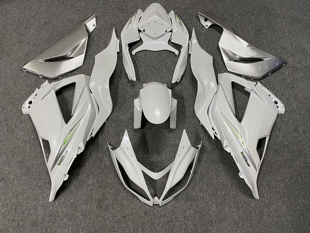 13-18 Perle Blanche ZX6R Carénage Moto 13-18 Perle Blanche ZX6R Carénage Moto