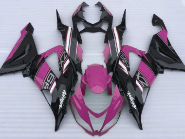 13-18 Rose Brillant & Noir ZX6R Carénage Moto