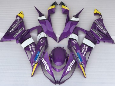 13-18 Style De Logo Violet ZX6R Carénage Moto