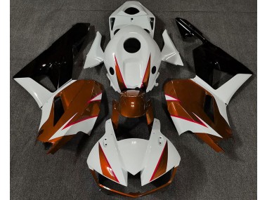 13-23 Orange Brillant Blanc & Rouge CBR600RR Carénage Moto