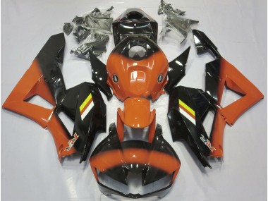 13-23 Orange Brillant & Fondu Noir CBR600RR Carénage Moto