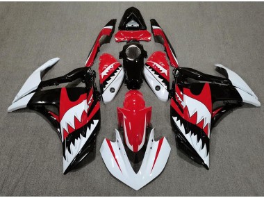 15-18 Requin Blanc & Rouge R3 Carénage Moto