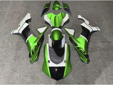 15-19 Accents Verts & Fibre De Carbone R1 Carénage Moto