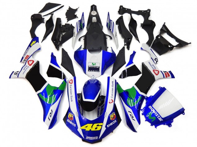 15-19 Bleu & Blanc 46 R1 Carénage Moto 15-19 Bleu & Blanc 46 R1 Carénage Moto