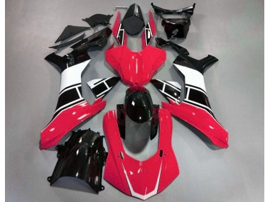 15-19 Rouge Brillant Blanc & Noir R1 Carénage Moto