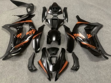 16-19 Noir Satiné & Orange ZX10R Carénage Moto