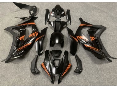 16-19 Noir Satiné & Orange ZX10R Carénage Moto