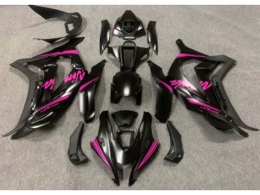 16-19 Noir Satiné & Rose ZX10R Carénage Moto