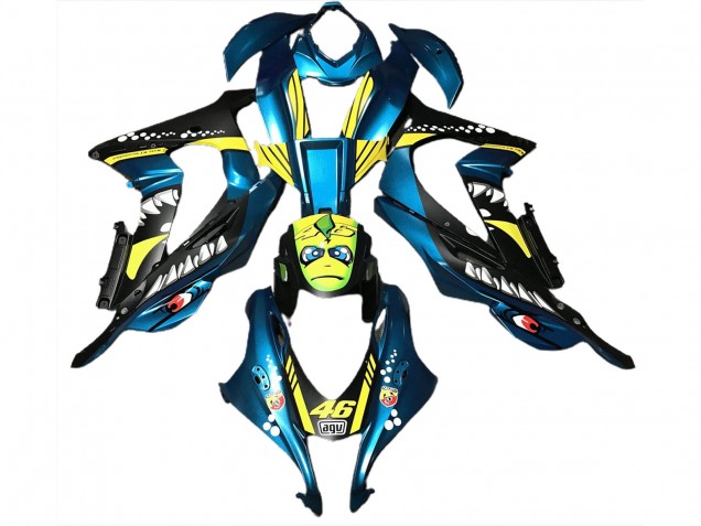 16-19 Requin Bleu Clair ZX10R Carénage Moto 16-19 Requin Bleu Clair ZX10R Carénage Moto