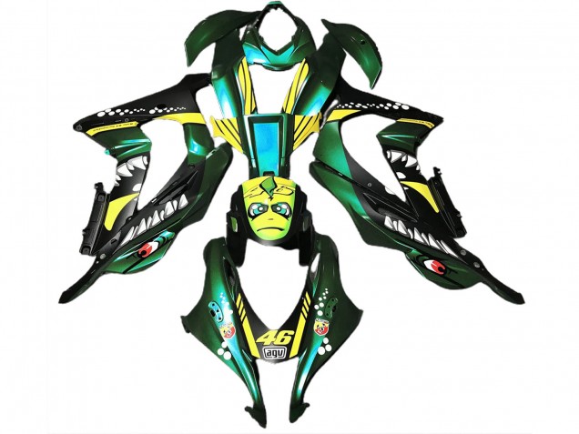 16-19 Requin Vert Forêt ZX10R Carénage Moto 16-19 Requin Vert Forêt ZX10R Carénage Moto