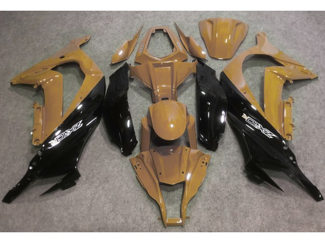 16-19 Tan Du Désert & Noir ZX10R Carénage Moto 16-19 Tan Du Désert & Noir ZX10R Carénage Moto