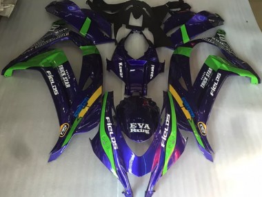 16-19 Vert Violet & Brillant ZX10R Carénage Moto
