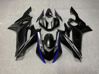 17-21 Accents De Noir Mat & De Bleu R6 Carénage Moto