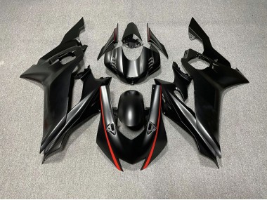 17-21 Accents De Noir Mat & De Rouge R6 Carénage Moto