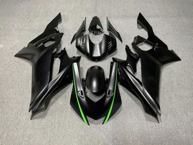 17-21 Accents De Noir Mat & De Vert R6 Carénage Moto