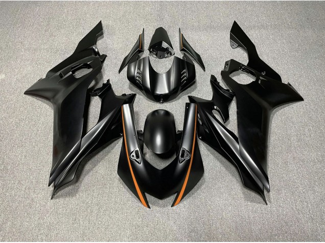 17-21 Accents Noir Mat & Orange R6 Carénage Moto 17-21 Accents Noir Mat & Orange R6 Carénage Moto