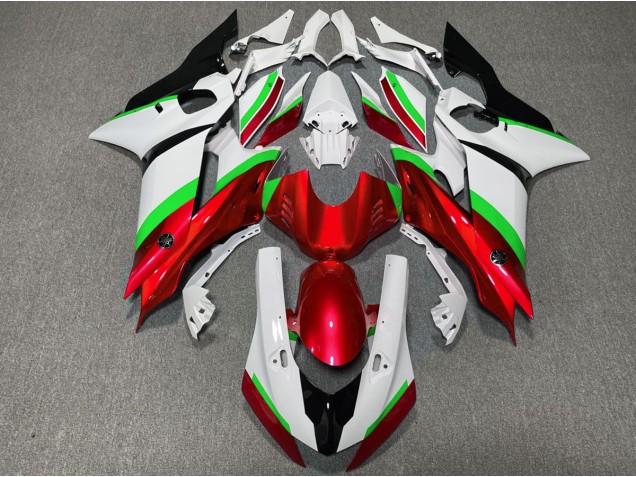 17-21 Brillant Rouge & Vert R6 Carénage Moto 17-21 Brillant Rouge & Vert R6 Carénage Moto
