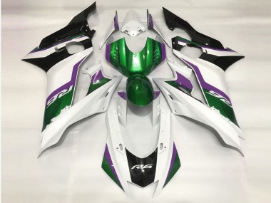 17-21 Vert & Blanc Brillant R6 Carénage Moto