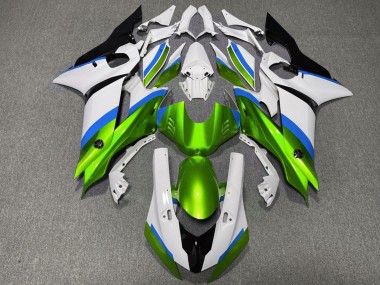 17-21 Vert Brillant & Bleu Clair R6 Carénage Moto