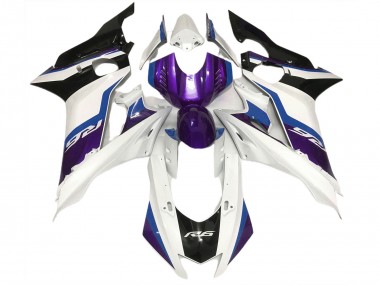 17-21 Violet & Blanc Brillant R6 Carénage Moto