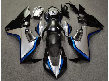 17-23 Argent & Noir & Bleu CBR1000RR Carénage Moto