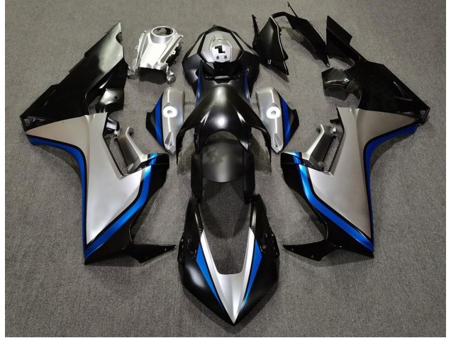 17-23 Argent & Noir & Bleu CBR1000RR Carénage Moto 17-23 Argent & Noir & Bleu CBR1000RR Carénage Moto