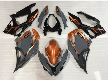 18-23 Nardo Gris & Orange Ninja 400 Carénage Moto