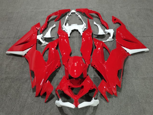 19-23 Rouge Avec Du Blanc ZX6R Carénage Moto 19-23 Rouge Avec Du Blanc ZX6R Carénage Moto