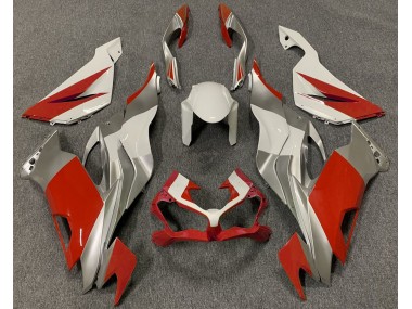 19-23 Rouge Blanc & Argent ZX6R Carénage Moto