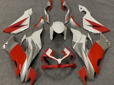 19-23 Rouge Blanc & Argent ZX6R Carénage Moto