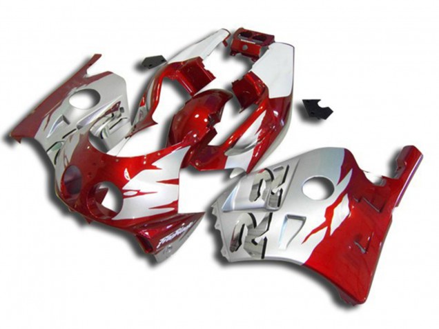 90-98 Argent Rouge & Blanc CBR250RR Carénage Moto 90-98 Argent Rouge & Blanc CBR250RR Carénage Moto