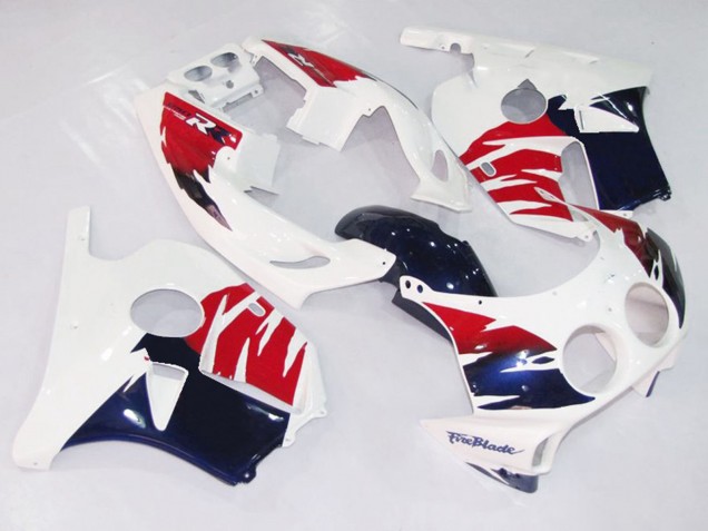 90-98 Blanc Rouge & Bleu CBR250RR Carénage Moto 90-98 Blanc Rouge & Bleu CBR250RR Carénage Moto