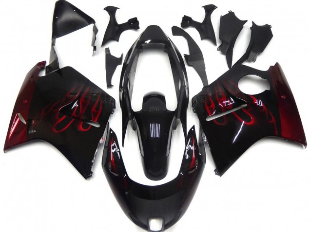 96-07 Rouge Profond Flamme CBR1100XX Carénage Moto 96-07 Rouge Profond Flamme CBR1100XX Carénage Moto