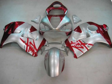 97-07 Argent & Rouge GSXR 1300 Carénage Moto