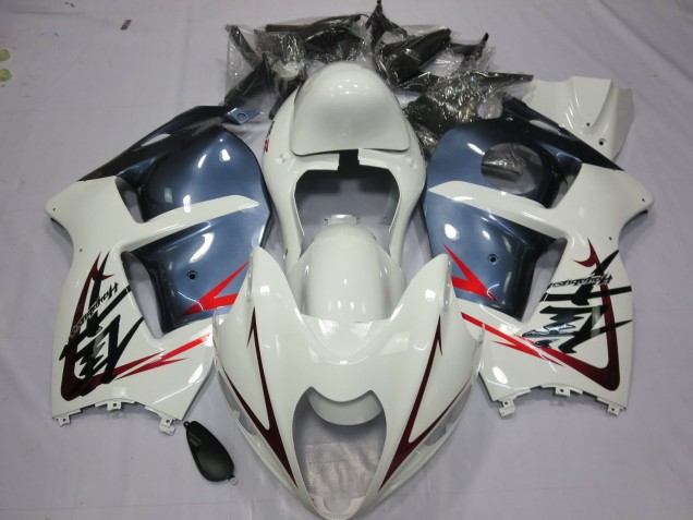 97-07 Blanc & Bleu Poussiéreux GSXR 1300 Carénage Moto 97-07 Blanc & Bleu Poussiéreux GSXR 1300 Carénage Moto