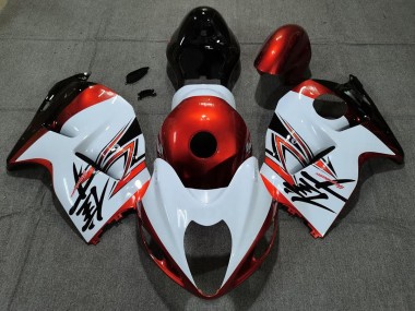 97-07 Blanc Brillant & Orange GSXR 1300 Carénage Moto