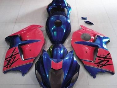97-07 Bleu Brillant & Rouge GSXR 1300 Carénage Moto