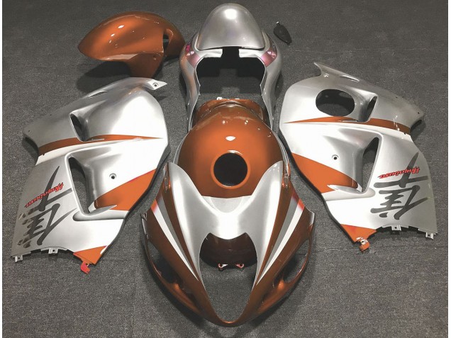 97-07 Orange Brillant & Argent GSXR 1300 Carénage Moto 97-07 Orange Brillant & Argent GSXR 1300 Carénage Moto